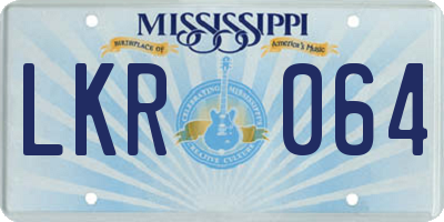 MS license plate LKR064
