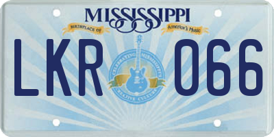 MS license plate LKR066