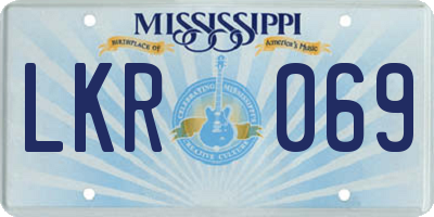 MS license plate LKR069