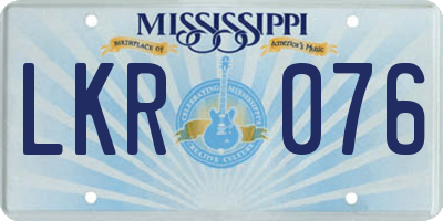 MS license plate LKR076