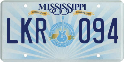 MS license plate LKR094