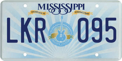 MS license plate LKR095