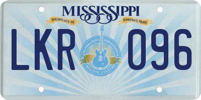 MS license plate LKR096