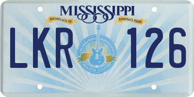 MS license plate LKR126