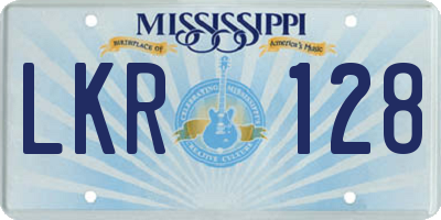 MS license plate LKR128