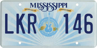 MS license plate LKR146