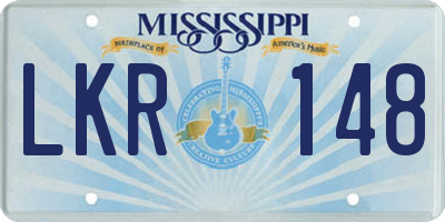 MS license plate LKR148