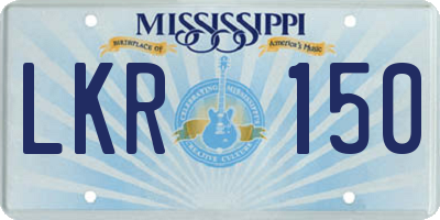 MS license plate LKR150