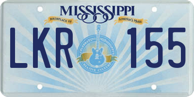 MS license plate LKR155