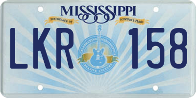 MS license plate LKR158