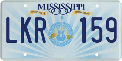 MS license plate LKR159
