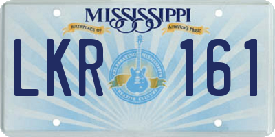 MS license plate LKR161