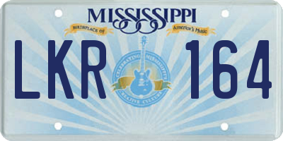 MS license plate LKR164
