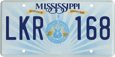 MS license plate LKR168