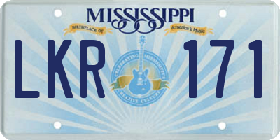 MS license plate LKR171