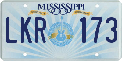MS license plate LKR173