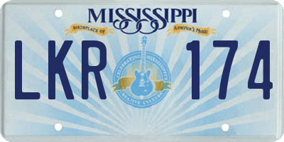 MS license plate LKR174