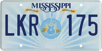 MS license plate LKR175