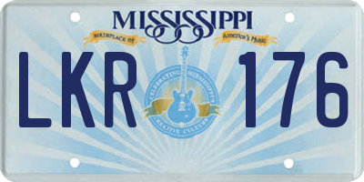 MS license plate LKR176