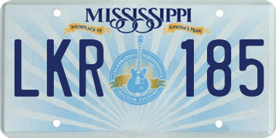 MS license plate LKR185