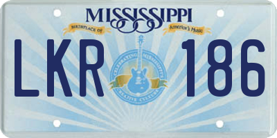 MS license plate LKR186