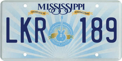 MS license plate LKR189