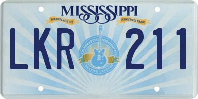 MS license plate LKR211