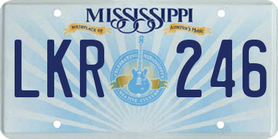 MS license plate LKR246