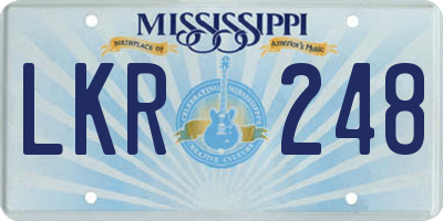 MS license plate LKR248