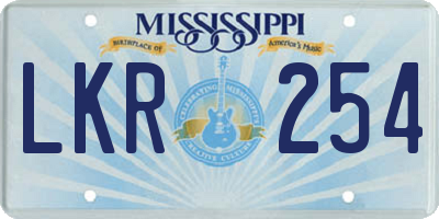 MS license plate LKR254
