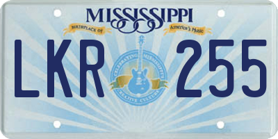 MS license plate LKR255