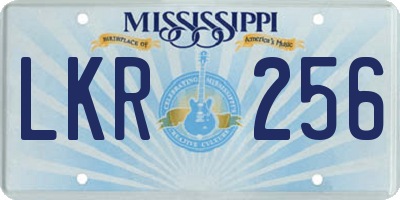 MS license plate LKR256