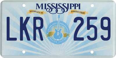 MS license plate LKR259