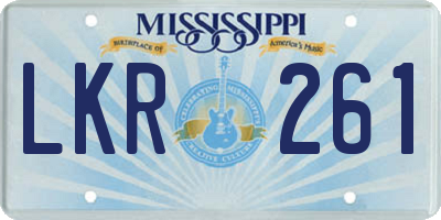 MS license plate LKR261