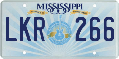 MS license plate LKR266