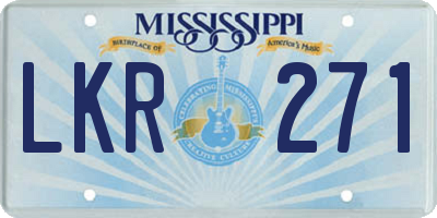 MS license plate LKR271
