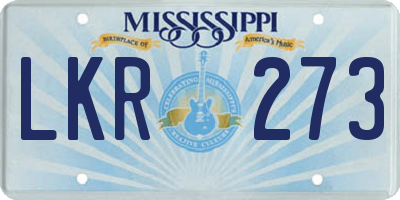 MS license plate LKR273