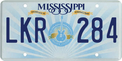 MS license plate LKR284