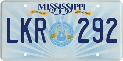 MS license plate LKR292