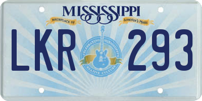 MS license plate LKR293