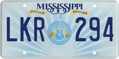 MS license plate LKR294
