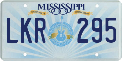 MS license plate LKR295