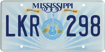 MS license plate LKR298