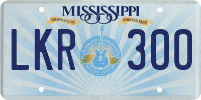 MS license plate LKR300