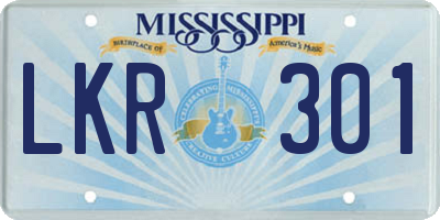MS license plate LKR301