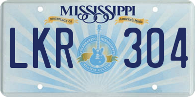 MS license plate LKR304