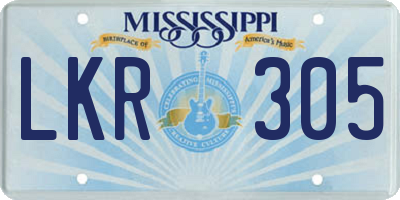 MS license plate LKR305