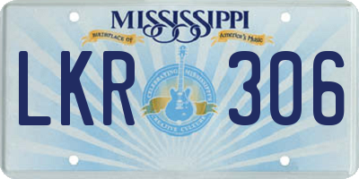 MS license plate LKR306
