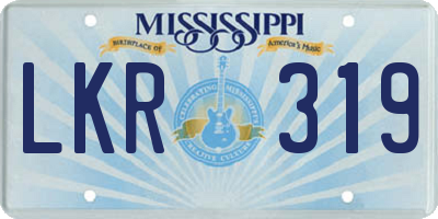 MS license plate LKR319