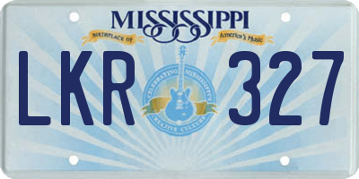 MS license plate LKR327